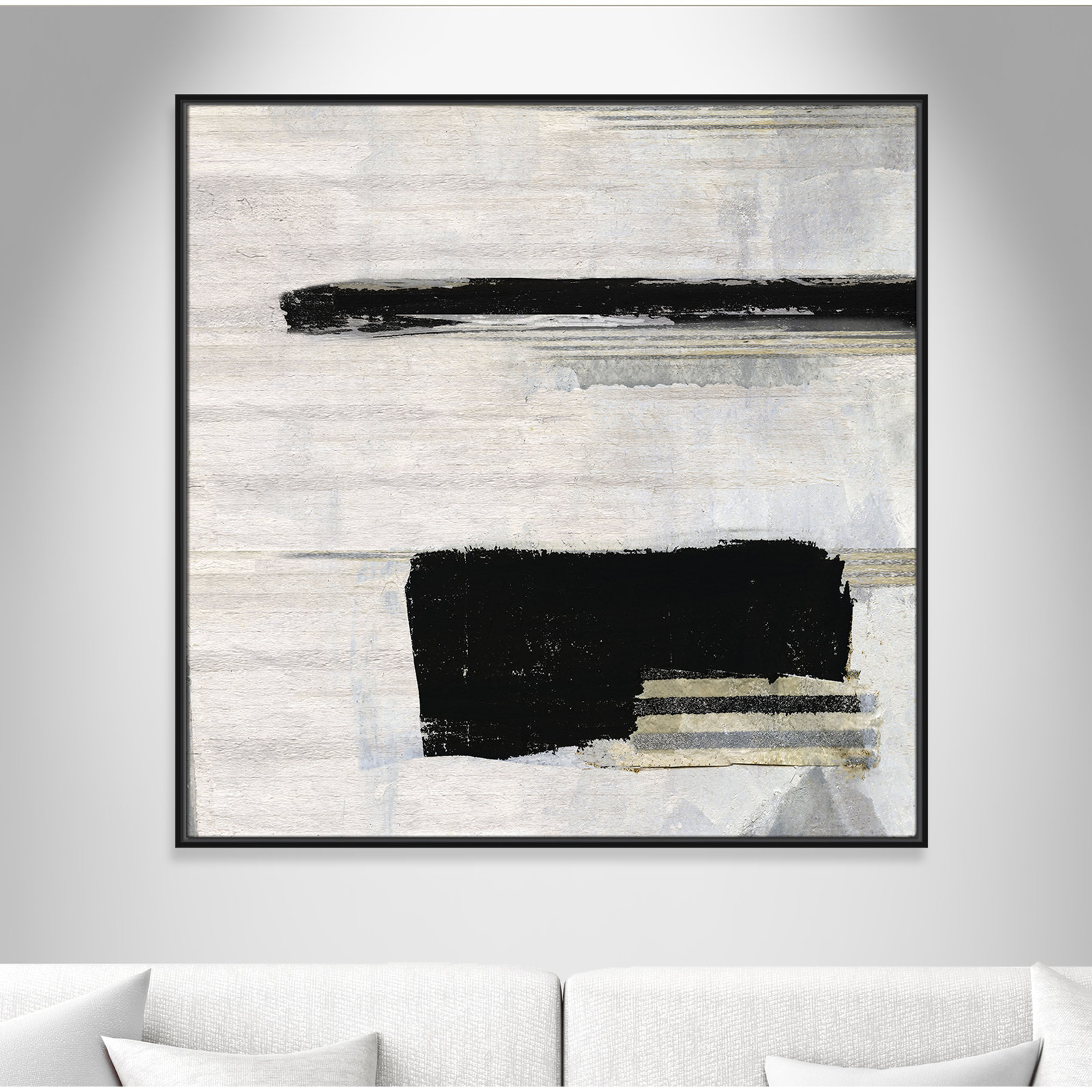 La Bande II Print by Sally Swatland, Black, 41.5" H x 41.5" W