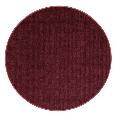 Machine Washable Solid Red Area Rug