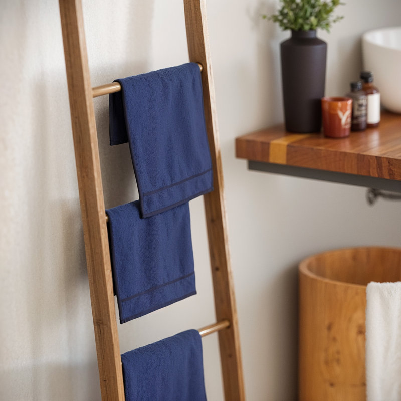 Essuie-mains en coton, Bleu marine