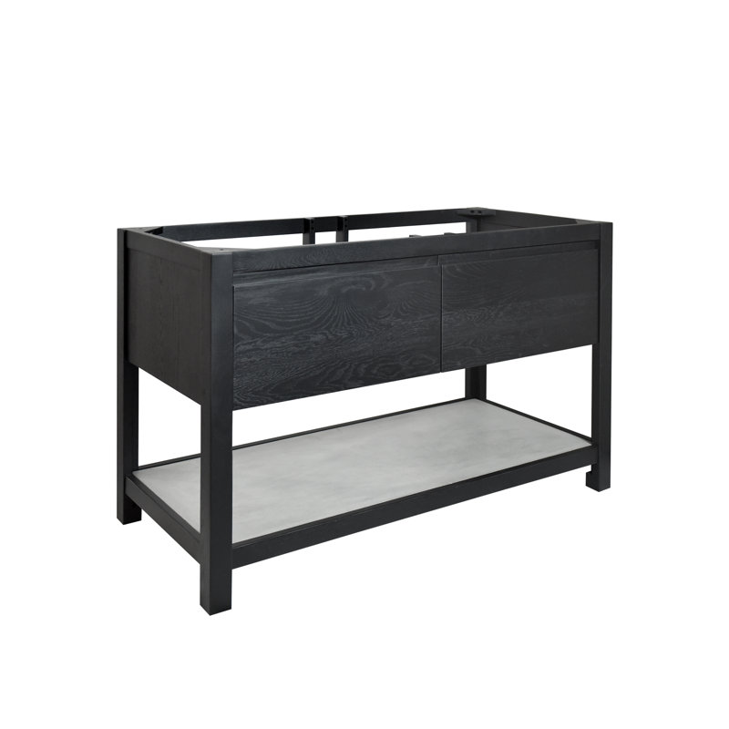 Solace 48" Single Bathroom Vanity Base Only, Midnight Oak/Ash
