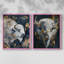 ANIMALS Series CXLVII - Reproduction encadrée de qualité supérieure - prête à être accrochée - aucun clou requis - aucun clou requis-369747398-369747397