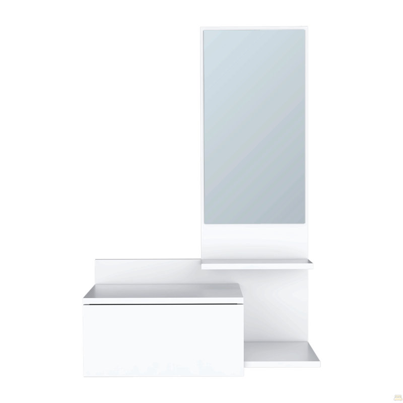 Armoire flottante pour le couloir, Blanc