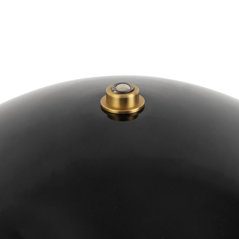 Lampe de table à DEL à intensité variable noire 9 po Guadeloupe, 120 lumens, 3 W, H 10,63 po x l 9,13 po x P 9,13 po