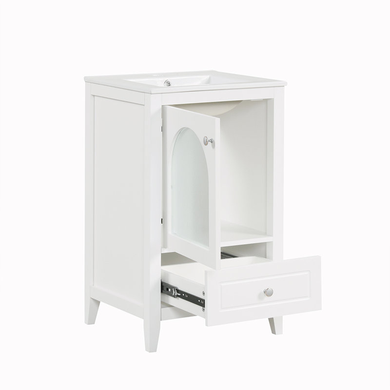 Meuble-lavabo avec lavabo 20 po, Blanc