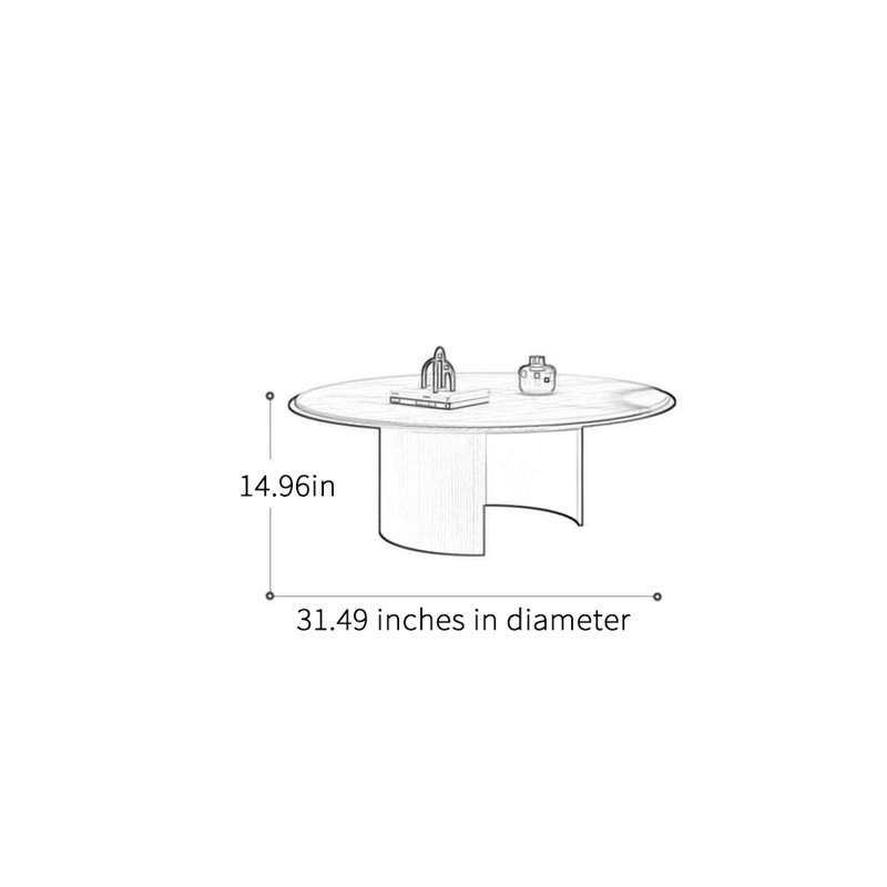 Table basse moderne et simple, H 14,96 po x L 31,49 po x l 31,49 po