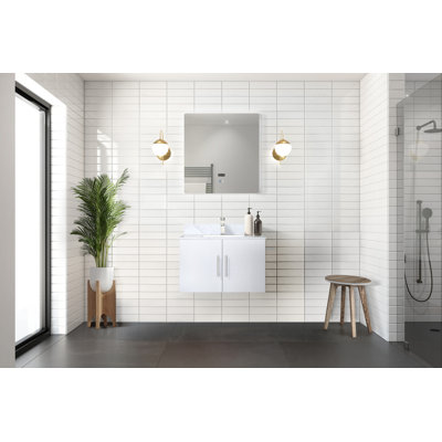 Meuble-lavabo blanc lustré 30 po X P 22 po D