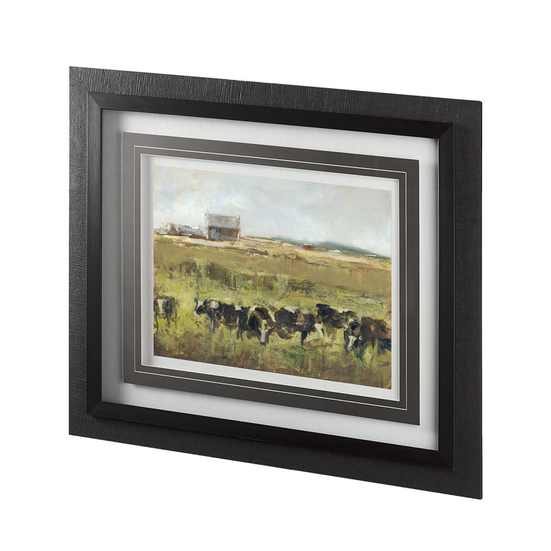 «Out to pasture» par Ethan Harper, reproduction d'art encadrée sous verre, Out to Pasture I