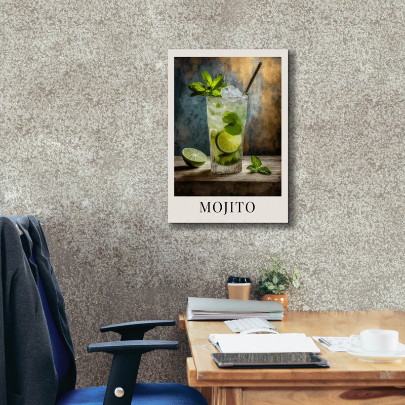 «Mojito» par Andreas Magnusson, art mural sur toile, 18 po x 26 po, H 26 po x l 18 po x P 0,75 po