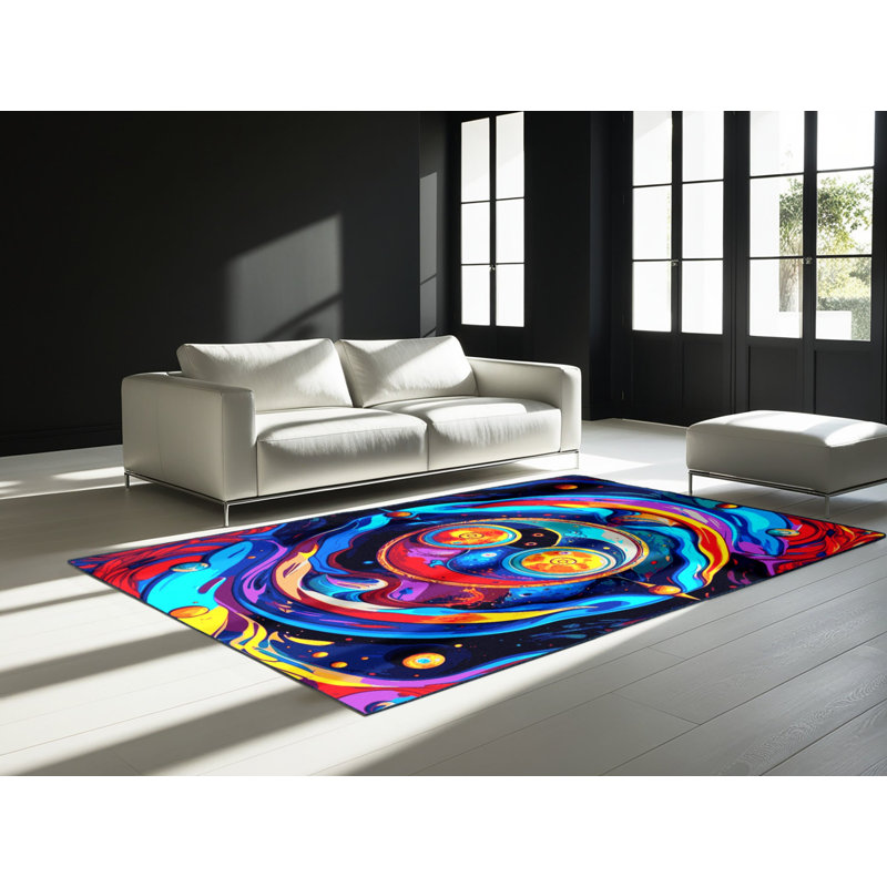 Optical Oasis Rug, Square 3'