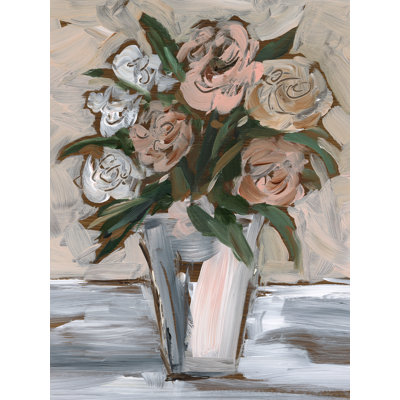 Neutral & Peach Arrangement II by Ethan Harper - Wrapped Canvas Print