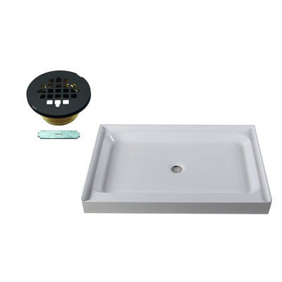 48'' W 36'' D Rectangular Single Shower Base