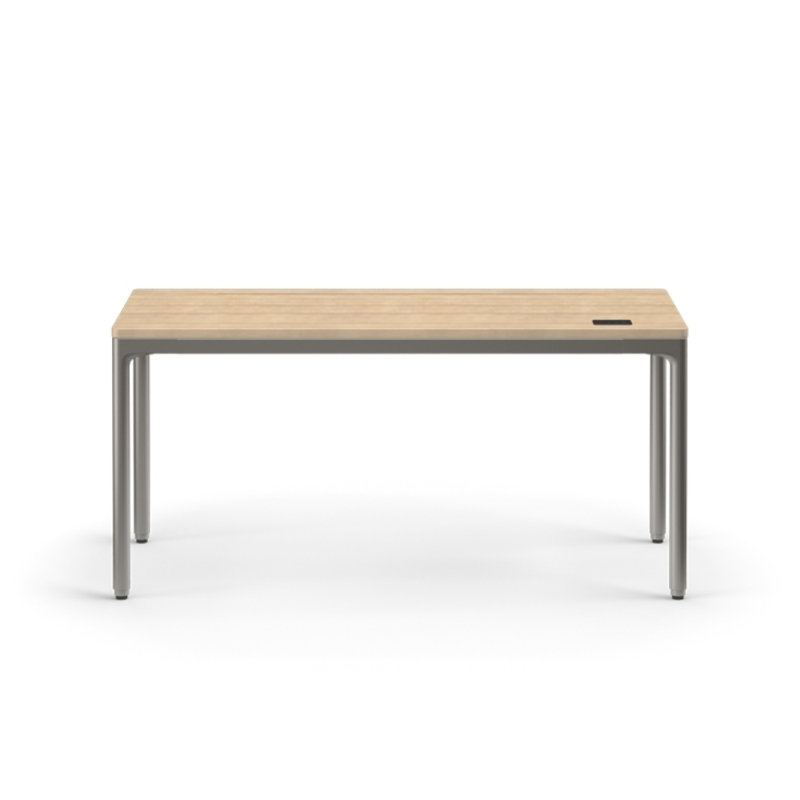 eFloat Quattro Executive Desk, 26.45" H x 58" W x 23" D, Gray/Gray