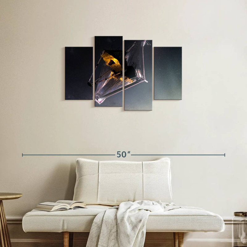 Oberle James Webb's Space Telescope Artist Conception, 22" H x 36" W