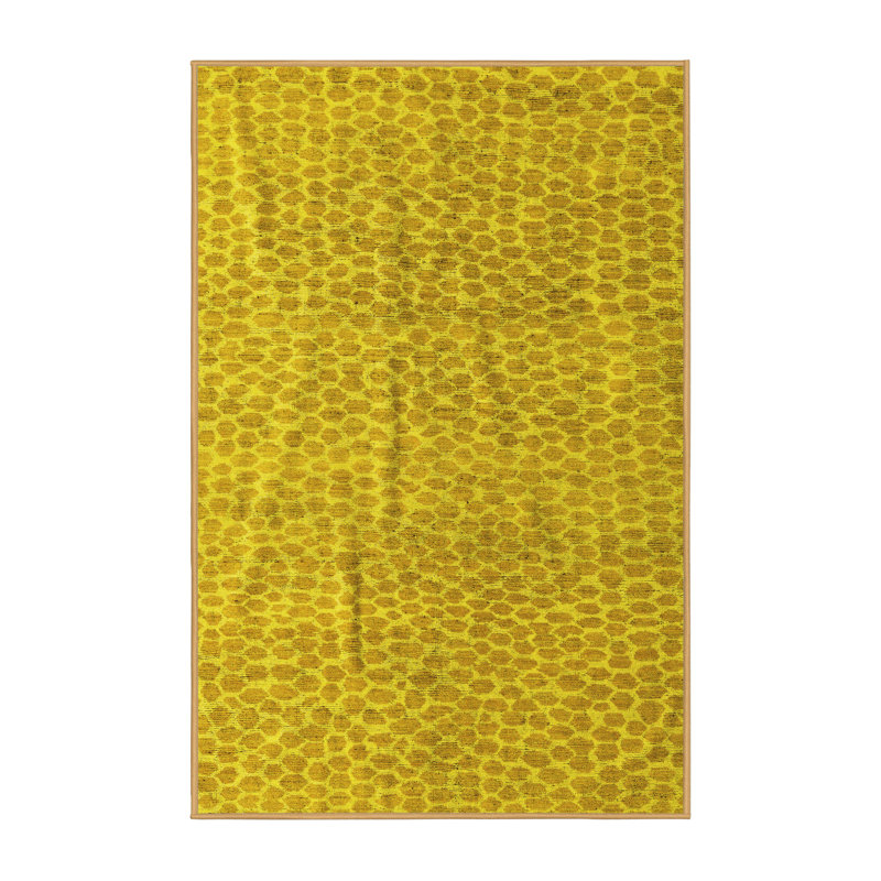 Washable Abstract Indoor Rug, Rectangle 7' x 9'
