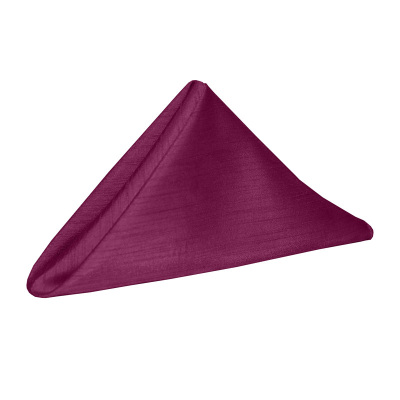 Yulia Silk Square Napkin, Raspberry, 20" x 20"