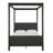 Sunel Black Finish Metal Canopy Bed - Queen
