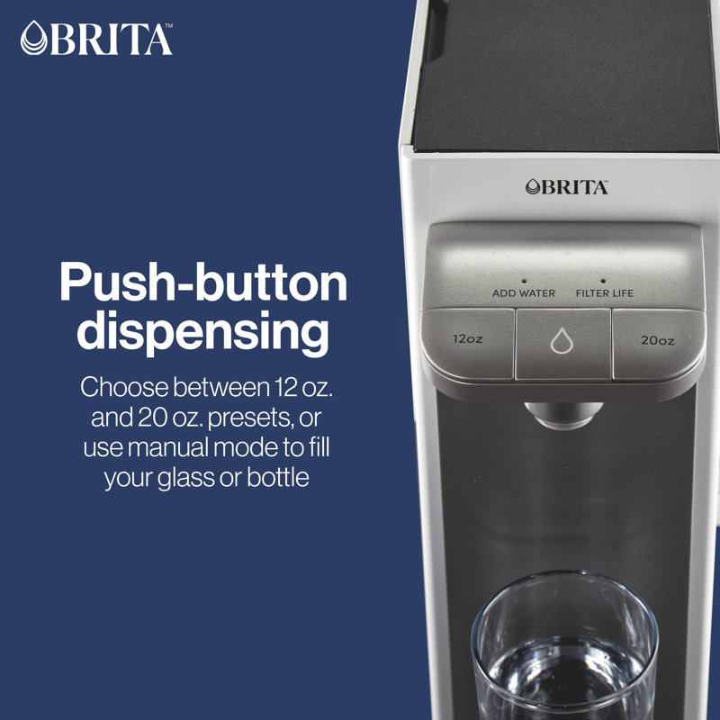 Brita Hub White Countertop Water Filtration System with 12 Cup Reservoir
