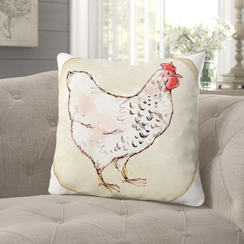  Coussin Chicken, Microsuède, Intérieur