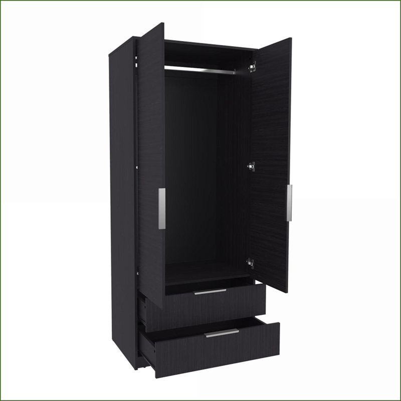 Armoire de rangement Armoires Trappe | Noir | Bois d'ingénierie
