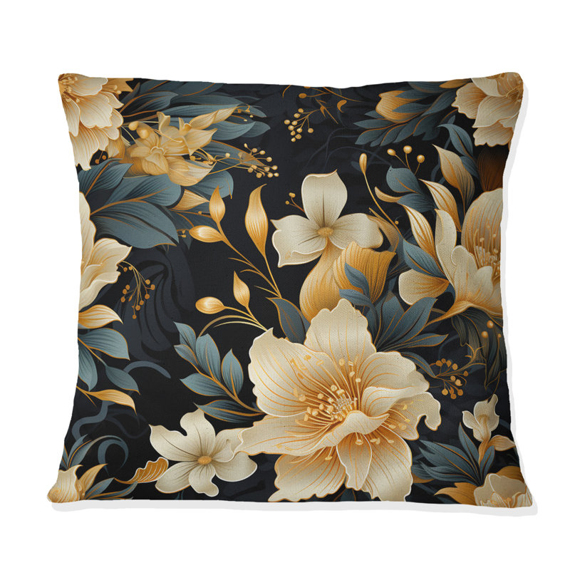 Coussin décoratif à imprimé floral Timeless Beige Peony Sophistication II, H 16 po x l 16 po