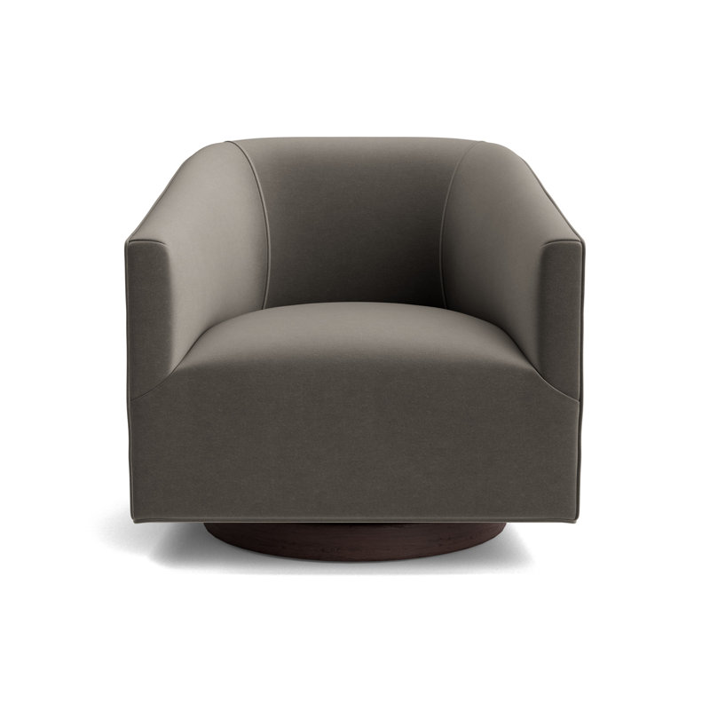 Cooper Full Swivel Chair, Java, Performance Velvet - Graphite