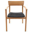 Chaise de patio empilable en teck Amira