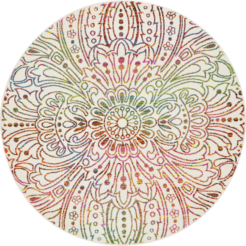 Columbus Geometric Indoor Rug, Round 6'1"