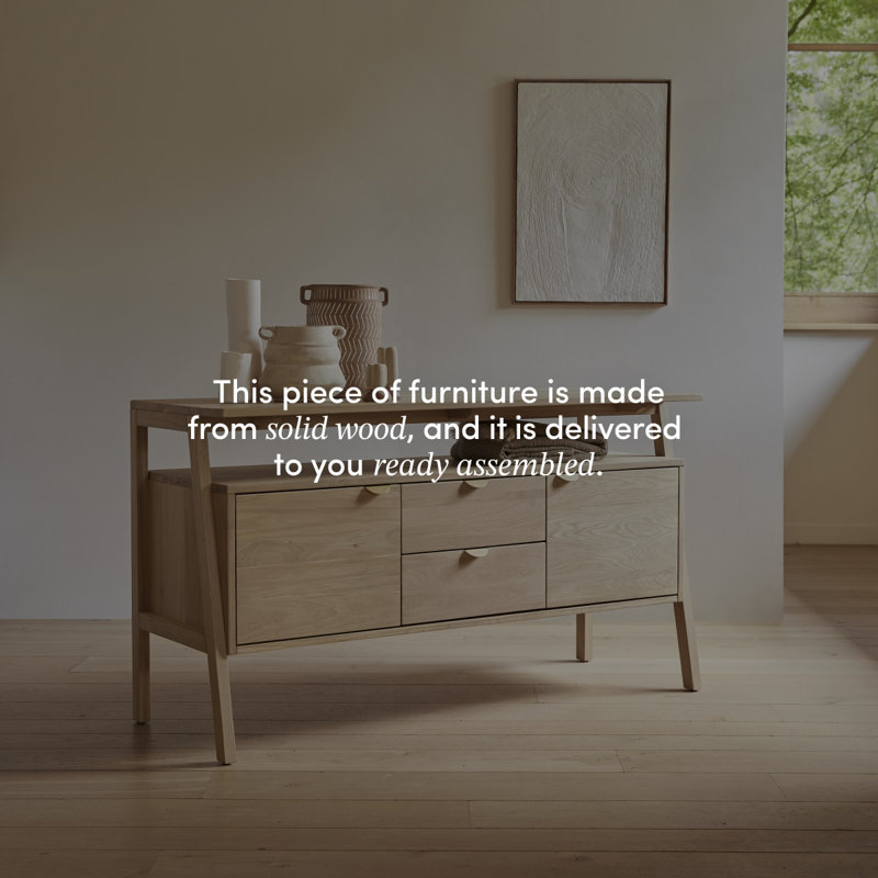 Pola 55.12'' W Solid Wood Sideboard
