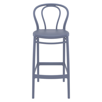 Farrah 41.7'' Solid Back Outdoor Bar Stool