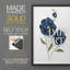 Coquelicots bleus - reproduction encadrée de qualité supérieure - prête à être accrochée - aucun clou requis - aucun clou requis-671805635-671805639