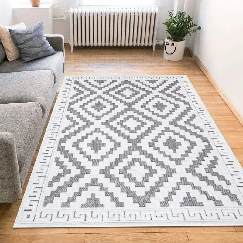 Geometric Area Rug, Rectangle 200 x 290 cm