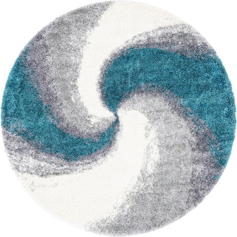 Dalpe Abstract Indoor Rug, Round 8'