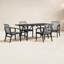 Ensemble repas rectangulaire pour 4 personnes Dasinger-1579085507