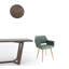 Chaise rembourrée en velours à dossier ouvert-1615215098