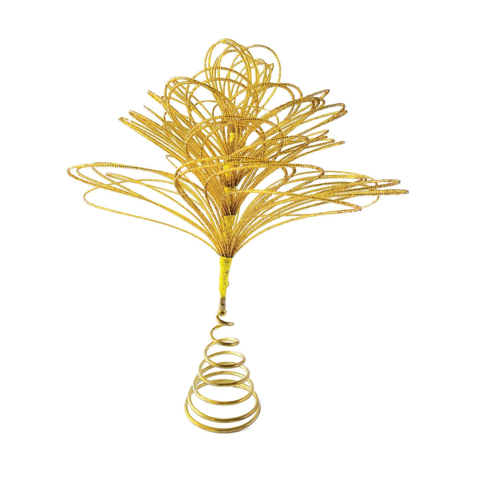 Inisha Annual Ornament Tree Topper, Gold, 14.5" H x 10" W x 10" D