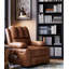 Fauteuil inclinable en cuir avec 2 porte-gobelets et une poche latérale-1054156107