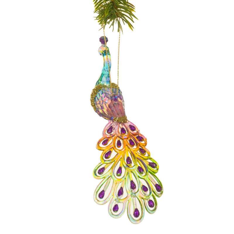 Paquet de 4 ornements suspendus en cristal iridescent
