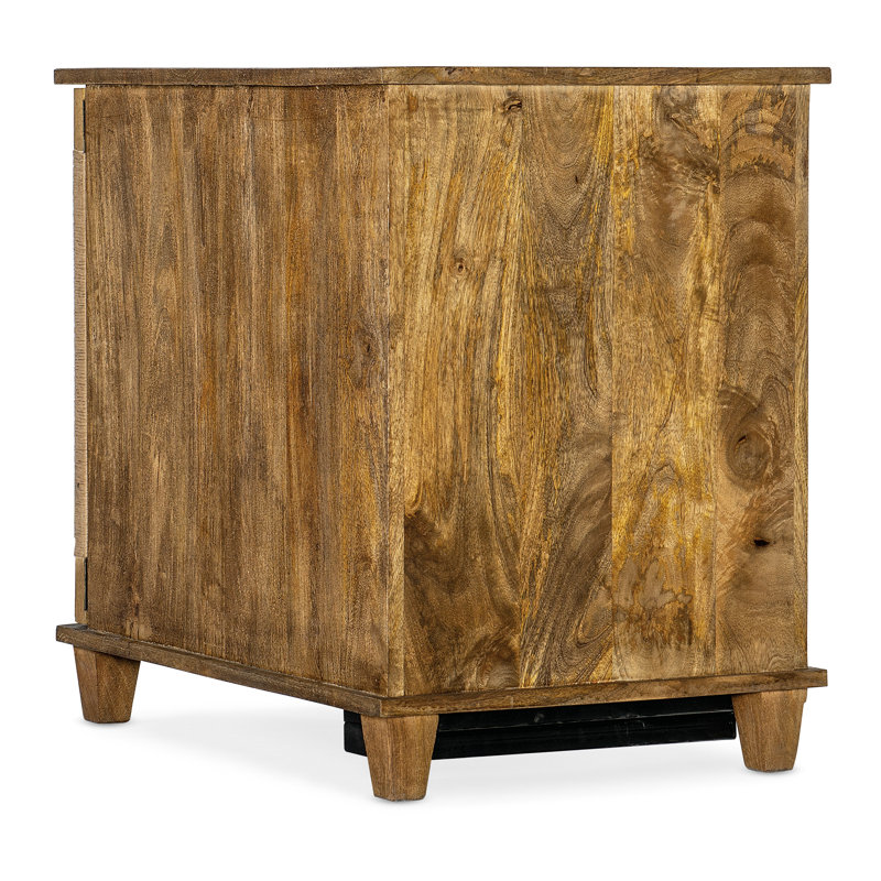 Chiseling Solid Wood Accent Cabinet