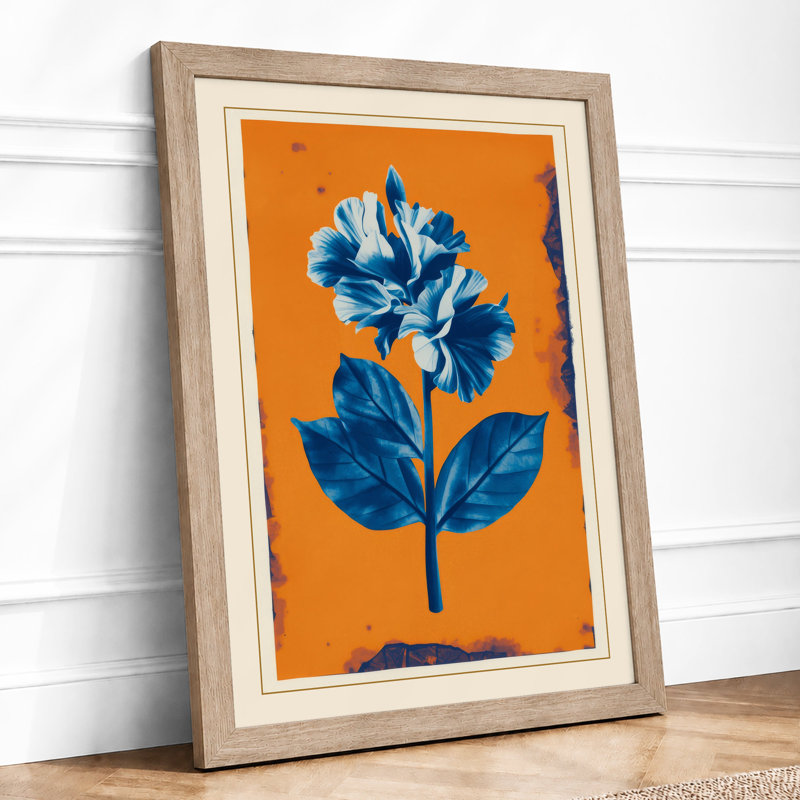Blue Bloom Botanical - Print, A1 - 84.1 x 59.4 cm, Oak