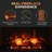 Retro Recessed Fireplace Heater with Realistic Log Flame