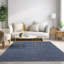 Tapis bleu marine intérieur / extérieur en polyester tissé à la machine Loreen-1070525479