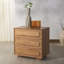 Lesliette 3 Drawer Wood Nightstand