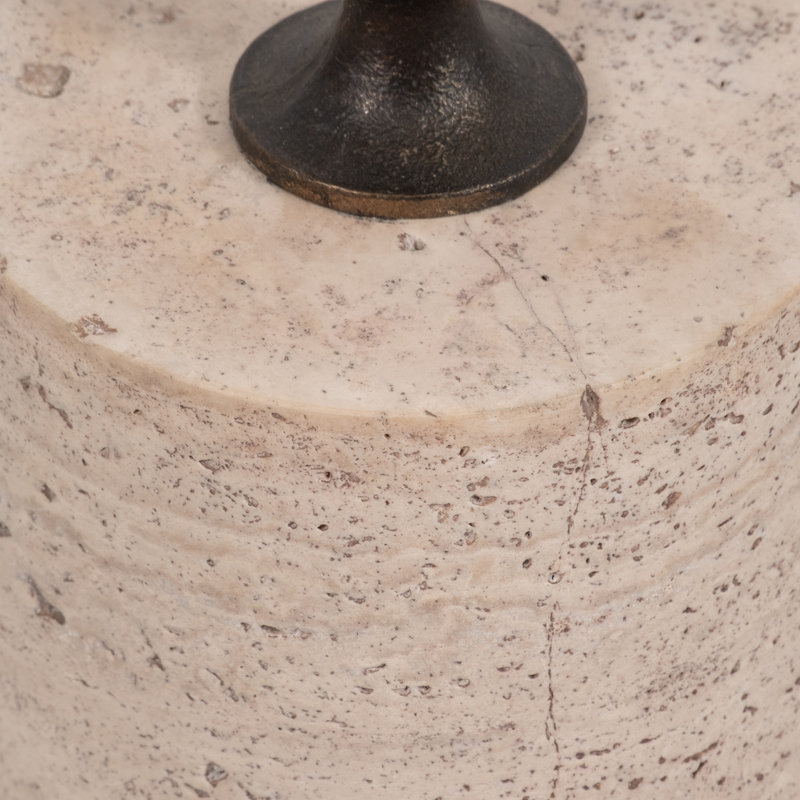 Braxton Comino Tall Travertine Table, 27" H x 10" W x 10" D