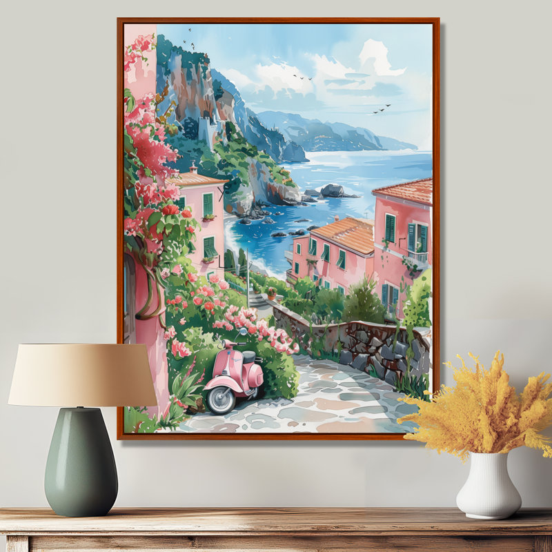 Savoie - Italie, décoration murale, H 30 po x l 40 po, Cadre flottant brun
