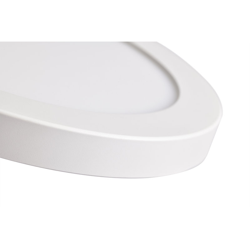 Plafonnier encastré 7 po à DEL blanc rond à intensité variable 7CCT, H 0,63 po x l 7 po x P 7 po