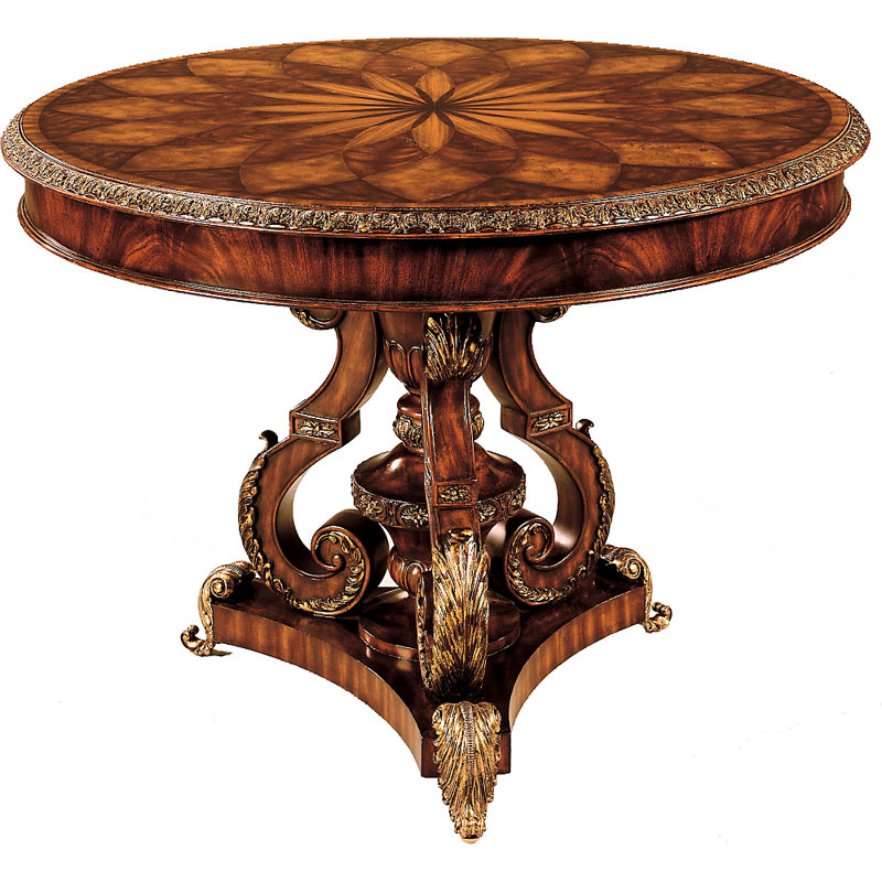 Spiro Round Mahogany Wood Dining Table