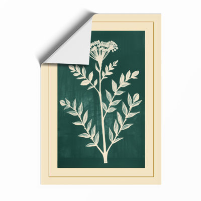Study In White Botanical - Print