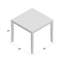 Table d'appoint en aluminium Tovias
