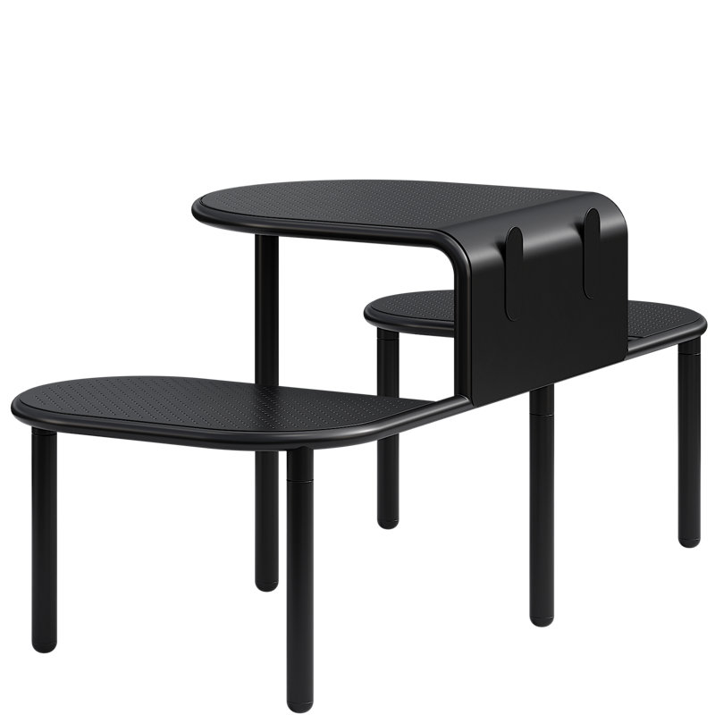 Table de pique-nique double Juna, Noir