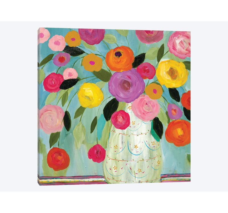«Fiesta», impression sur toile, H 26 po x l 26 po x P 1,5 po, Toile tendue, Pas de tapis